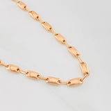 Cadena Rustica 14.45g / 60cm / 4.5mm Oro Rosa 18K