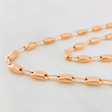 Cadena Rustica 14.45g / 60cm / 4.5mm Oro Rosa 18K