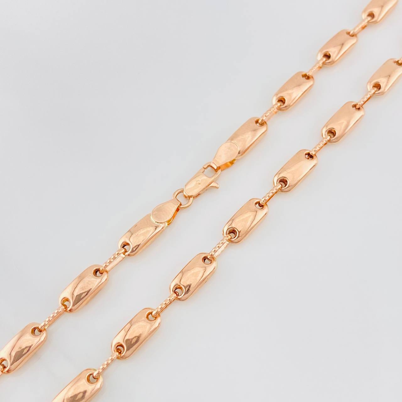 Cadena Rustica 14.45g / 60cm / 4.5mm Oro Rosa 18K