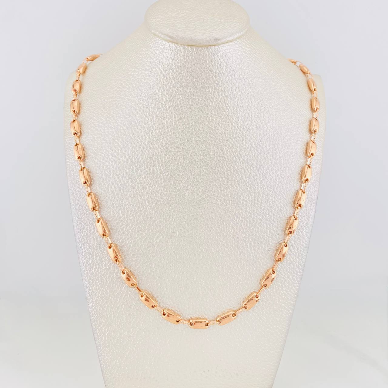 Cadena Rustica 14.45g / 60cm / 4.5mm Oro Rosa 18K