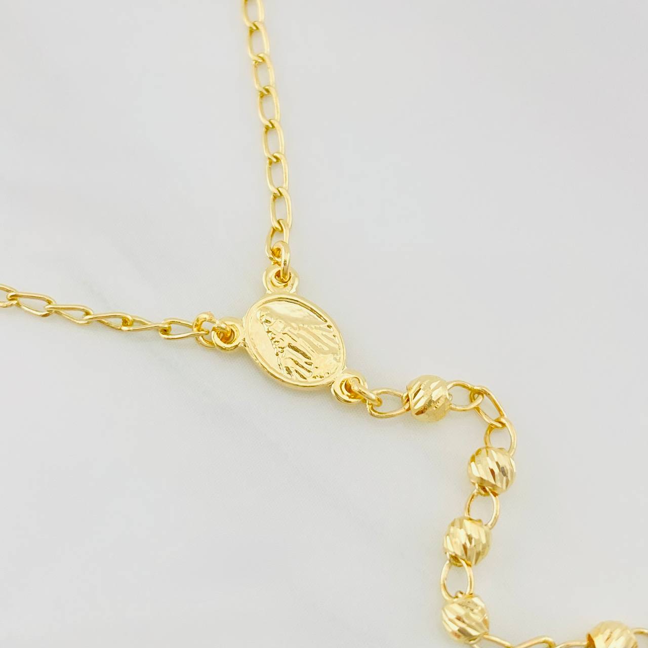 Rosario Virgen Milagrosa 5.9g / 55cm / 3mm Oro Amarillo 18K