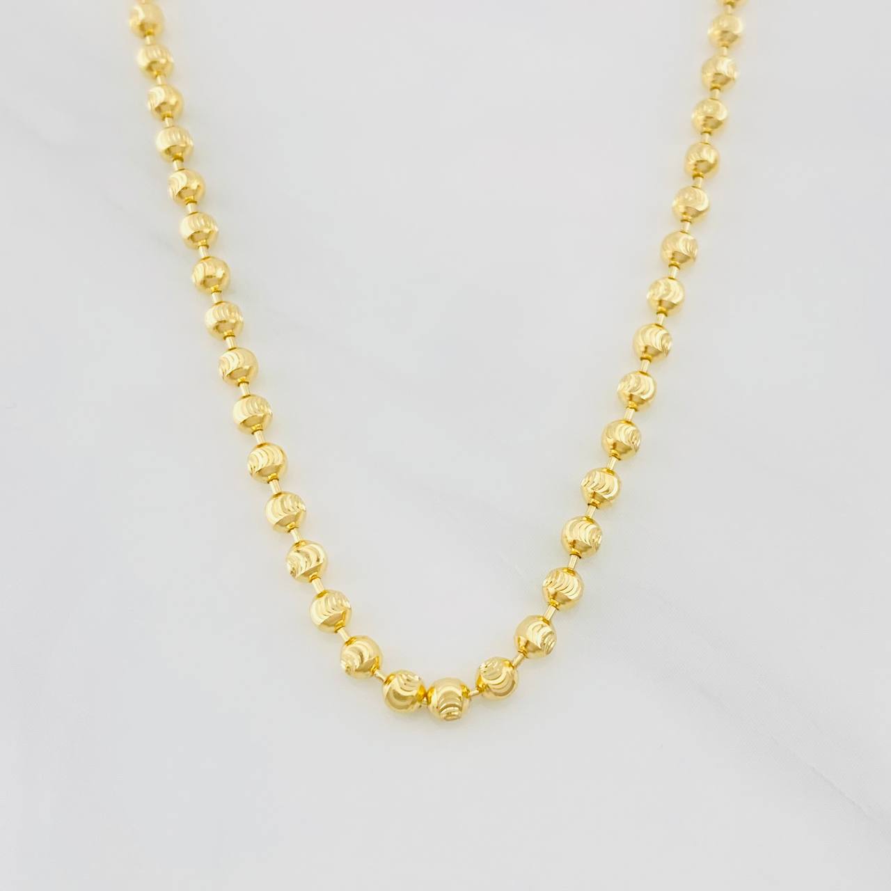 Cadena Militar Media Luna 10.95g / 50cm / 2mm Oro Amarillo 18K