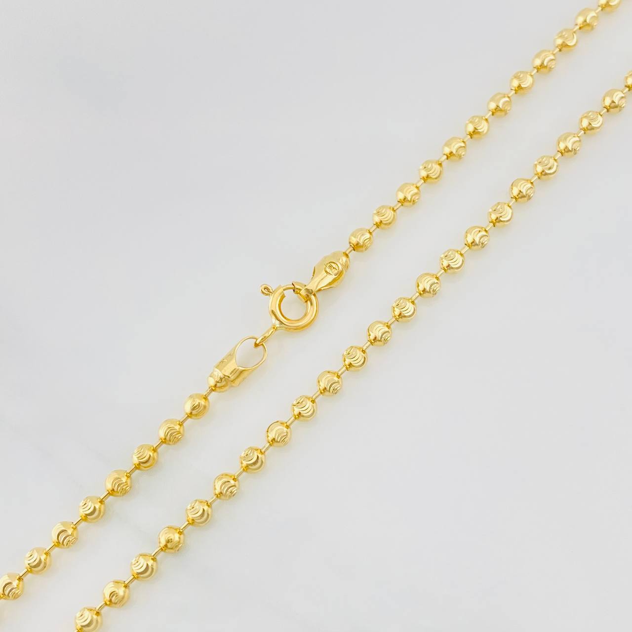 Cadena Militar Media Luna 10.95g / 50cm / 2mm Oro Amarillo 18K