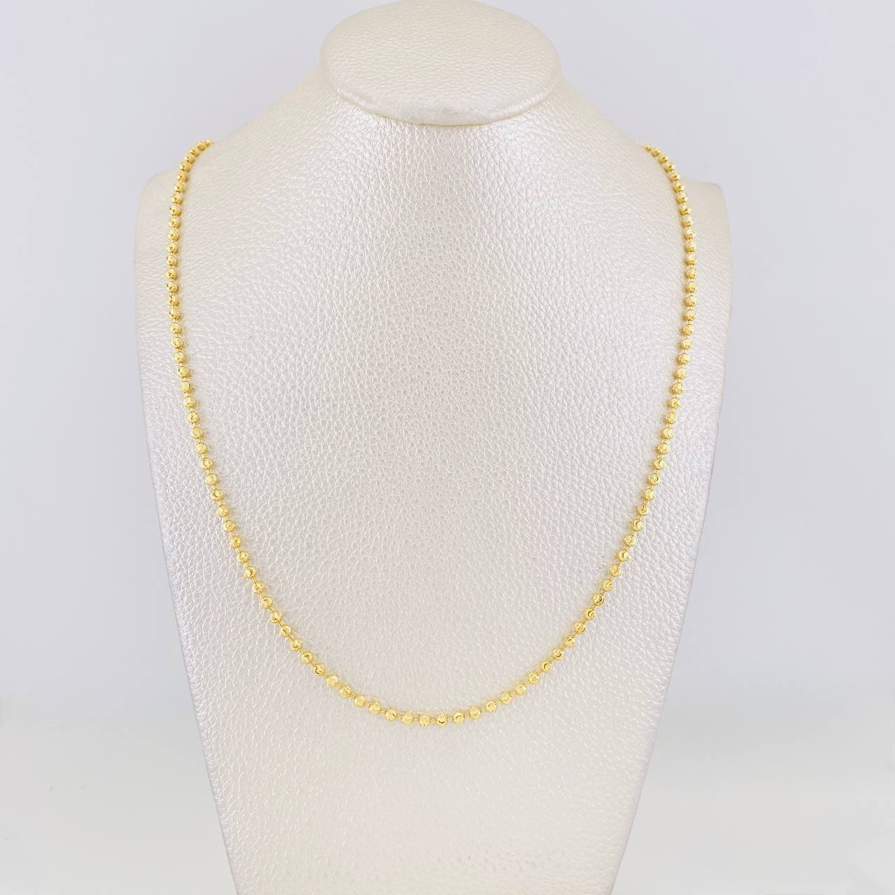 Cadena Militar Media Luna 10.95g / 50cm / 2mm Oro Amarillo 18K