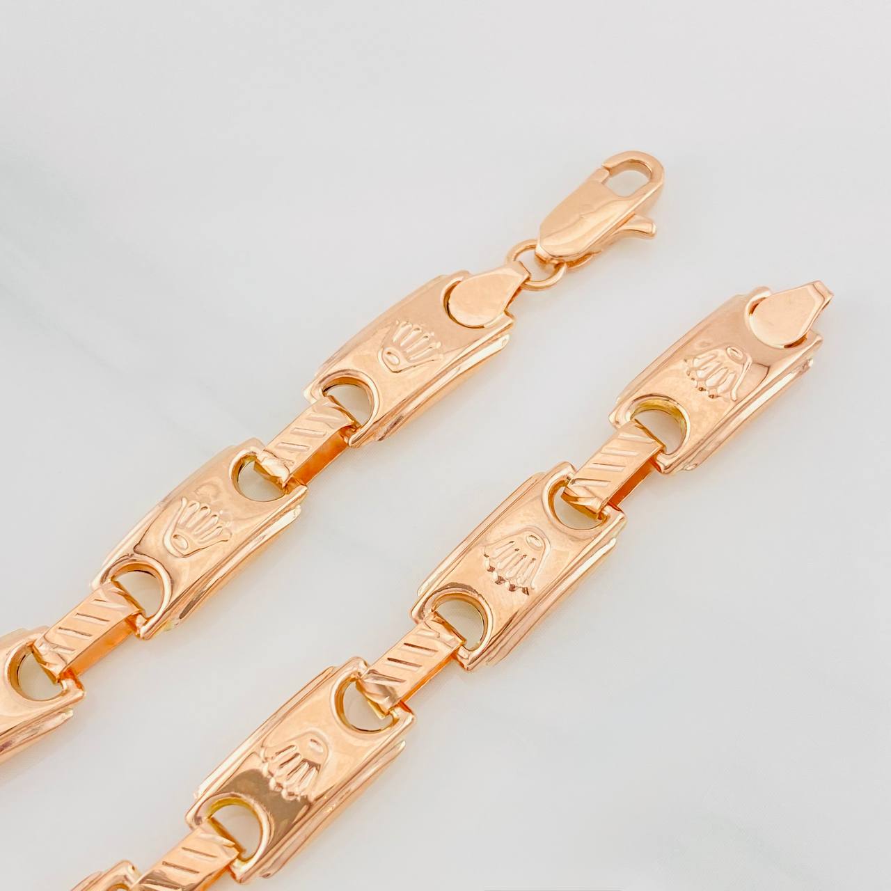 Pulso Rustico Corona 9.35g / 20.1cm / 7.4mm Oro Rosa 18K
