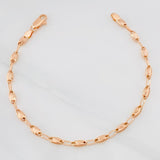 Pulso Rustico 4.6g / 20.5cm / 3.65mm Oro Rosa 18K