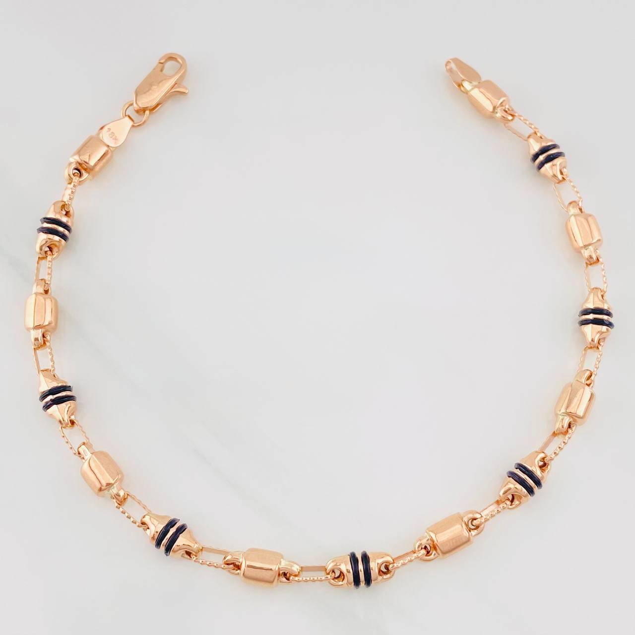 Pulso Rustico Barril 5.7g / 20.9cm / 4.51mm Oro Rosa 18K