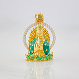 Dije Virgen de Guadalupe 7.95g / 3.2cm Dos Oros Amarillo Blanco 18K