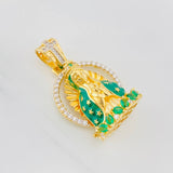 Dije Virgen de Guadalupe 7.95g / 3.2cm Dos Oros Amarillo Blanco 18K