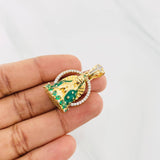 Dije Virgen de Guadalupe 7.95g / 3.2cm Dos Oros Amarillo Blanco 18K