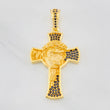 Dije Cruz Rostro de Cristo 6.65g / 4.2cm Oro Amarillo 18K