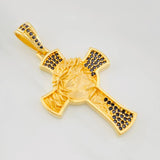 Dije Cruz Rostro de Cristo 6.65g / 4.2cm Oro Amarillo 18K
