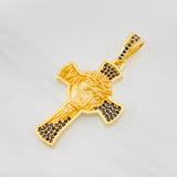 Dije Cruz Rostro de Cristo 6.65g / 4.2cm Oro Amarillo 18K