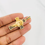 Dije Cruz Rostro de Cristo 6.65g / 4.2cm Oro Amarillo 18K