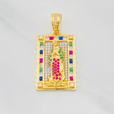 Dije Virgen de Guadalupe 7.15g / 3.5cm Dos Oros Amarillo Blanco 18K