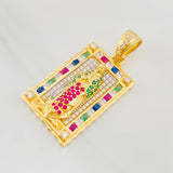 Dije Virgen de Guadalupe 7.15g / 3.5cm Dos Oros Amarillo Blanco 18K