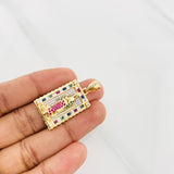Dije Virgen de Guadalupe 7.15g / 3.5cm Dos Oros Amarillo Blanco 18K