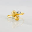 Anillo Tu y Yo 1.45g / T7 1/4 Dos Oros Amarillo Blanco 18K