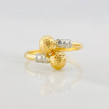Anillo Tu y Yo 1.5g / T8 3/4 Dos Oros Amarillo Blanco 18K