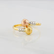 Anillo Tu y Yo 1.55g / T9 1/2 Tres Oros 18K