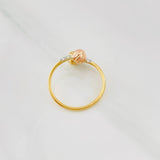 Anillo Tu y Yo 1.55g / T9 1/2 Tres Oros 18K