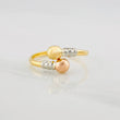 Anillo Tu y Yo 1.35g / T8 1/2 Tres Oros 18K