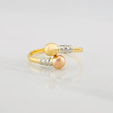 Anillo Tu y Yo 1.35g / T8 1/2 Tres Oros 18K