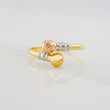Anillo Tu y Yo 1.35g / T9 1/4 Tres Oros 18K