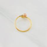 Anillo Tu y Yo 1.35g / T9 1/4 Tres Oros 18K