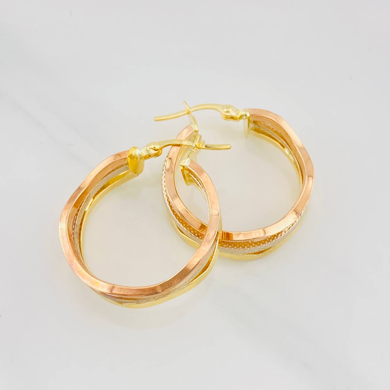 Candongas Aleja Ondas 3.2g / 2.5cm Tres Oros 18K