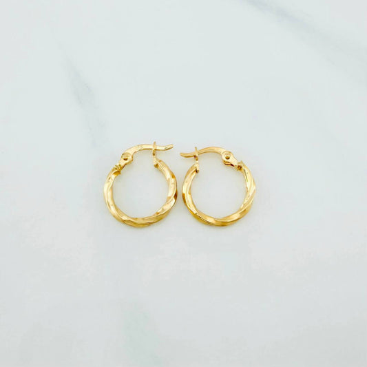 Candongas Kari 0.9 g / 1.5 cm Oro Amarillo 18K