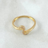 Anillo Curva Simil 1.8gr / T7 1/4 / Oro 18K ©