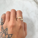 Anillo Curva Simil 1.85gr / T6 / Oro 18K ©