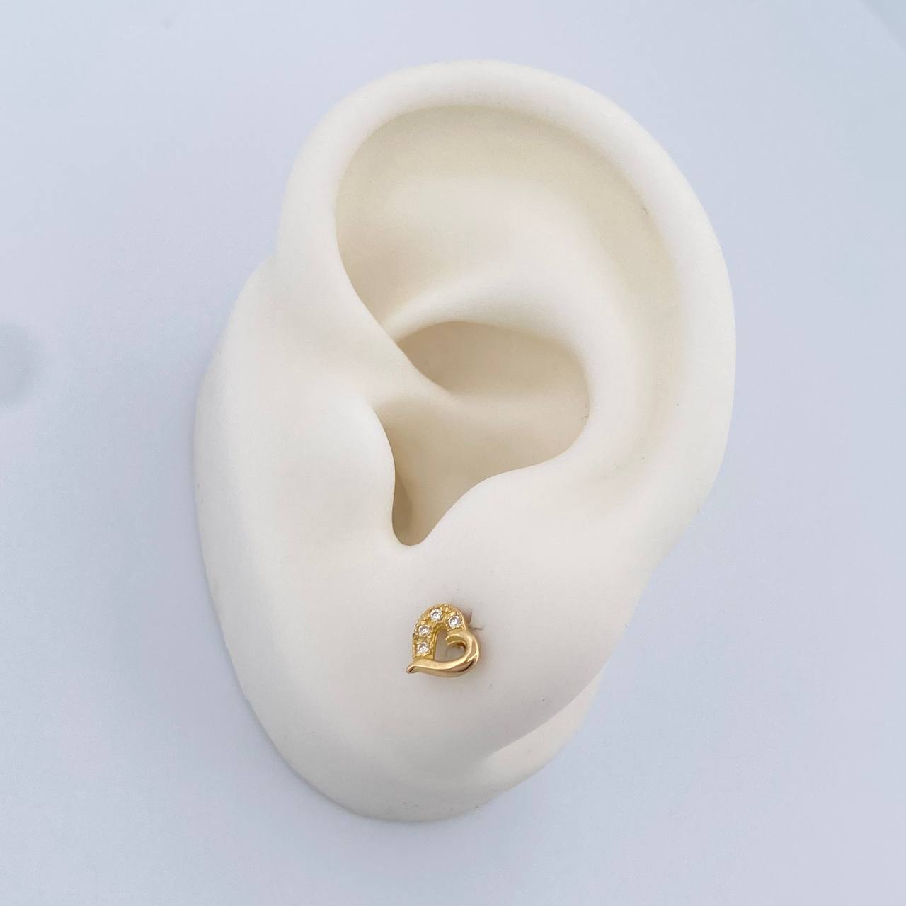 Topos Silueta Corazon 0.8gr / 5.99mm Oro Amarillo 18K &