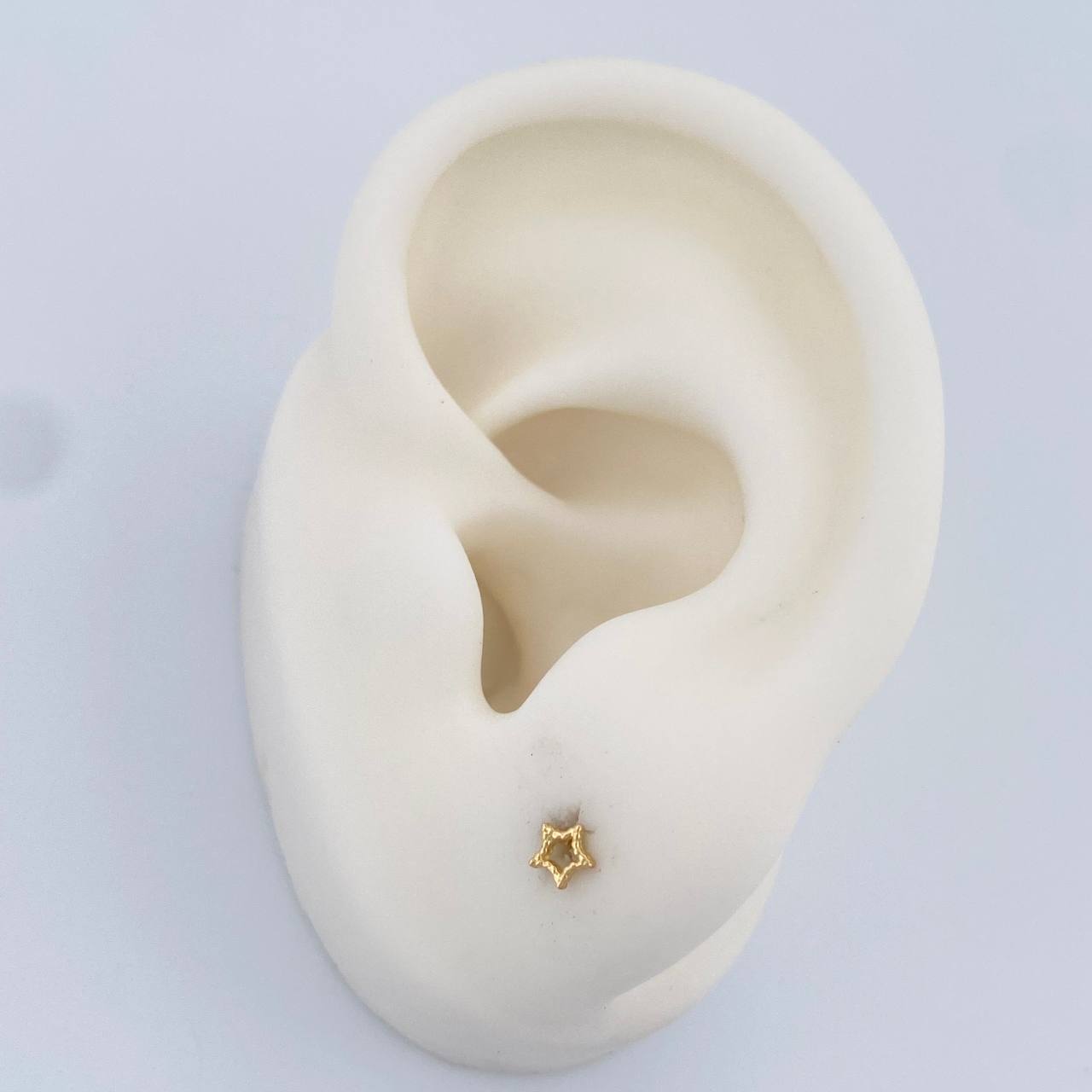 Topos Silueta Estrella 0.5gr / 3.58mm Oro Amarillo 18K &