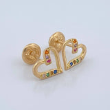 Topos Silueta Corazon 0.9gr / 8.22mm Oro Amarillo 18K &