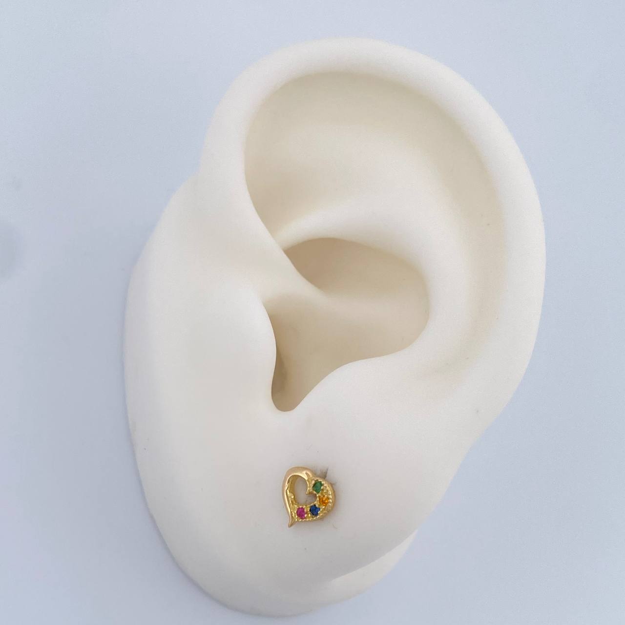 Topos Silueta Corazon 0.75gr / 5.95mm Oro Amarillo 18K &