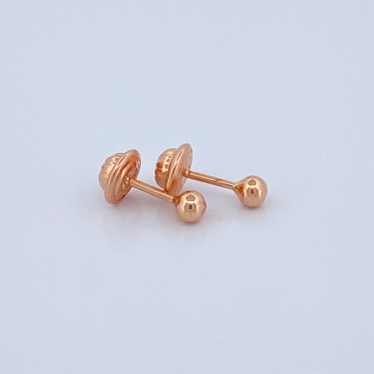 Topos Bola 0.45gr / 3mm Oro Rosa 18K &