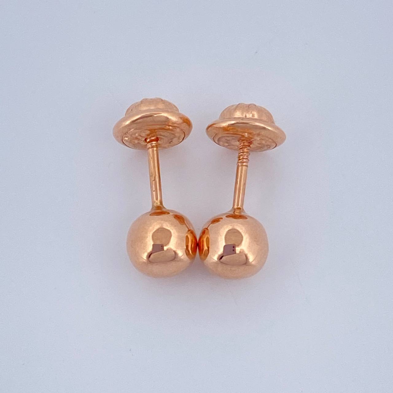 Topos Bola 0.6gr / 5mm Oro Rosa 18K &