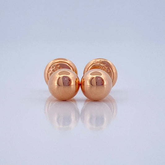 Topos Bola 0.6gr / 5mm Oro Rosa 18K &