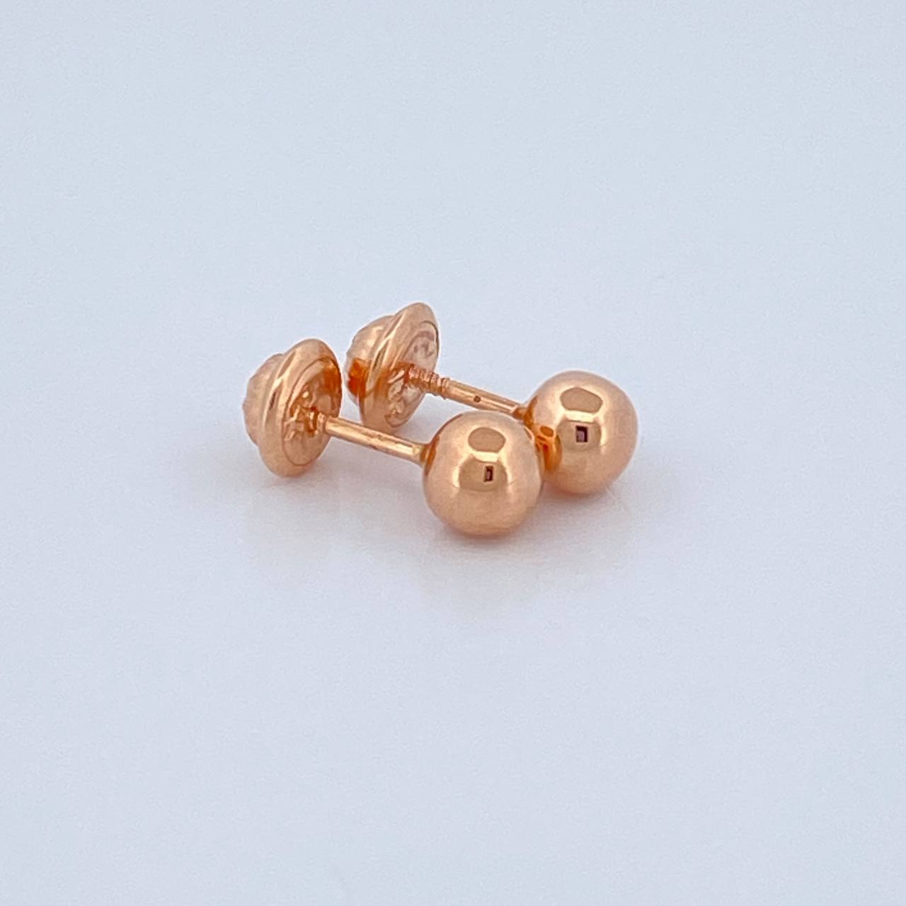 Topos Bola 0.6gr / 5mm Oro Rosa 18K &