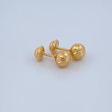 Topos Bola 0.65gr / 5mm Diamantadas Oro Amarillo 18K