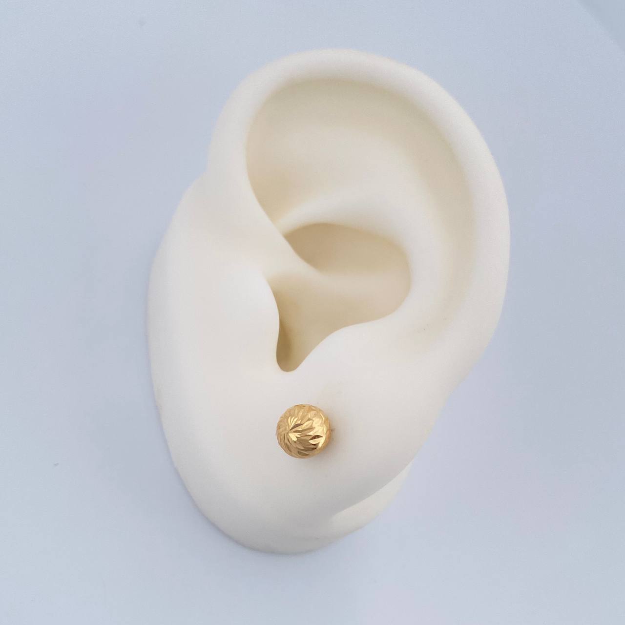 Topos Bola 0.65gr / 5mm Diamantadas Oro Amarillo 18K