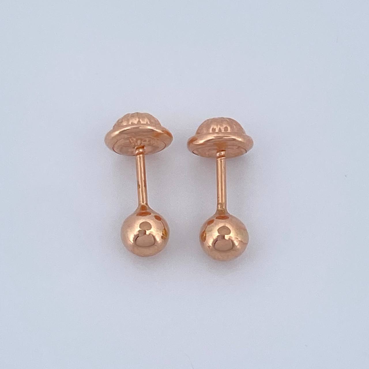 Topos Bola 0.5gr / 4mm Oro Rosa 18K &