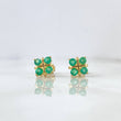 Topos Flor Regalo 2.85gr / 0.8cm / Esmeraldas 70pts Broche Mariposa Oro Amarillo (Joya) *