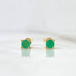 Topos Cuadrados 0.9gr / 0.35cm / Esmeraldas 36 Puntos Broche Mariposa Oro Amarillo (Joya) *