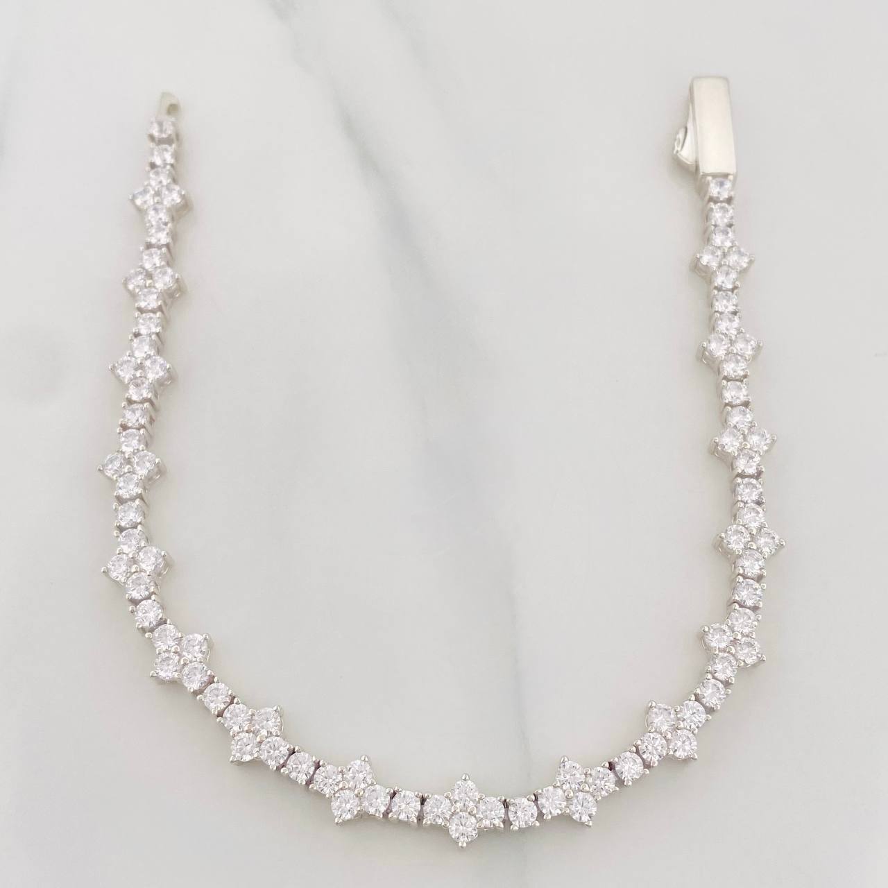 Pulso Flores 10.4 g / 19 cm / 6.33 mm Plata 925