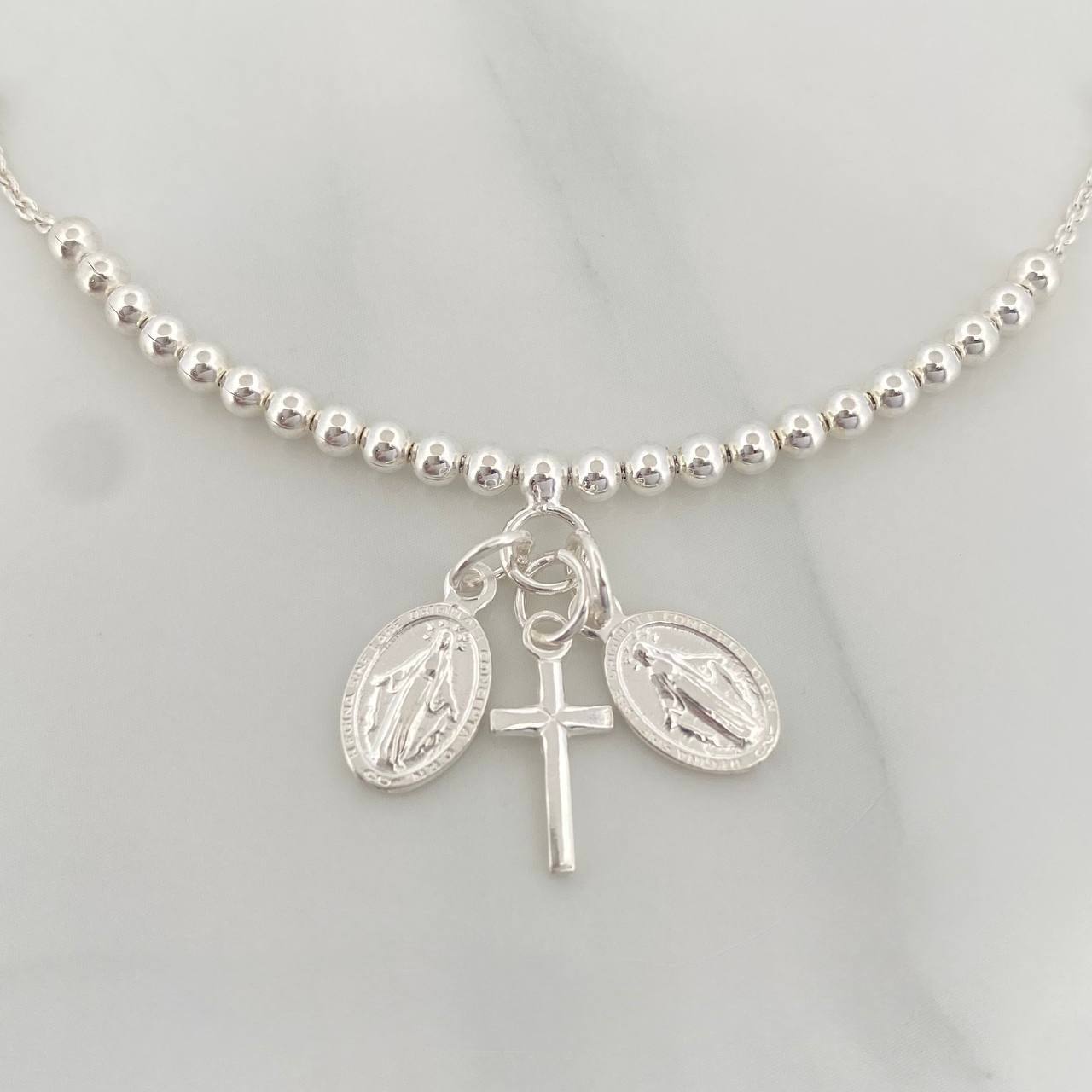 Pulso Virgen Milagrosa 5.1 g / 21.05 cm / 2.9 mm Plata 925