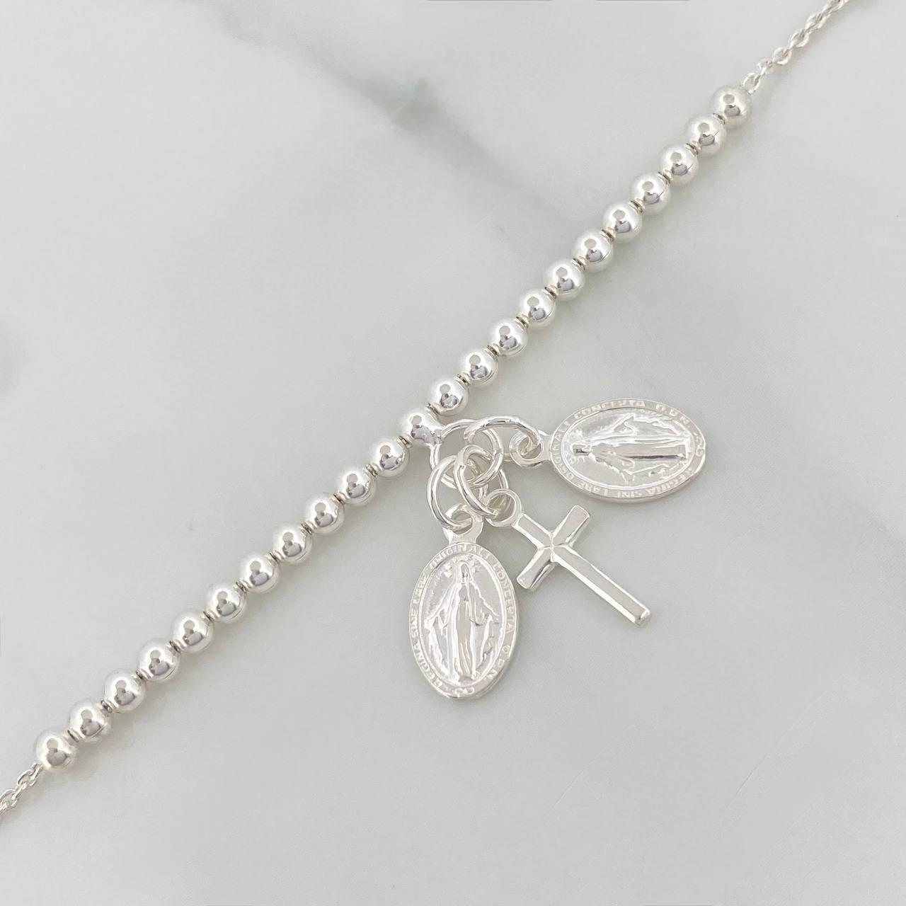 Pulso Virgen Milagrosa 5.1 g / 21.05 cm / 2.9 mm Plata 925