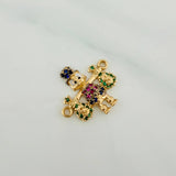 Herraje Pato Bolsas Dinero 1.65gr / 1.8cm / Dos Oros Negro Amarillo 18K %